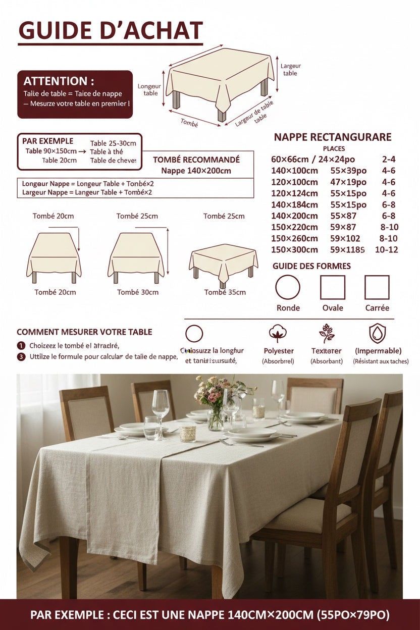 Nappe Imperméable & Anti-Taches