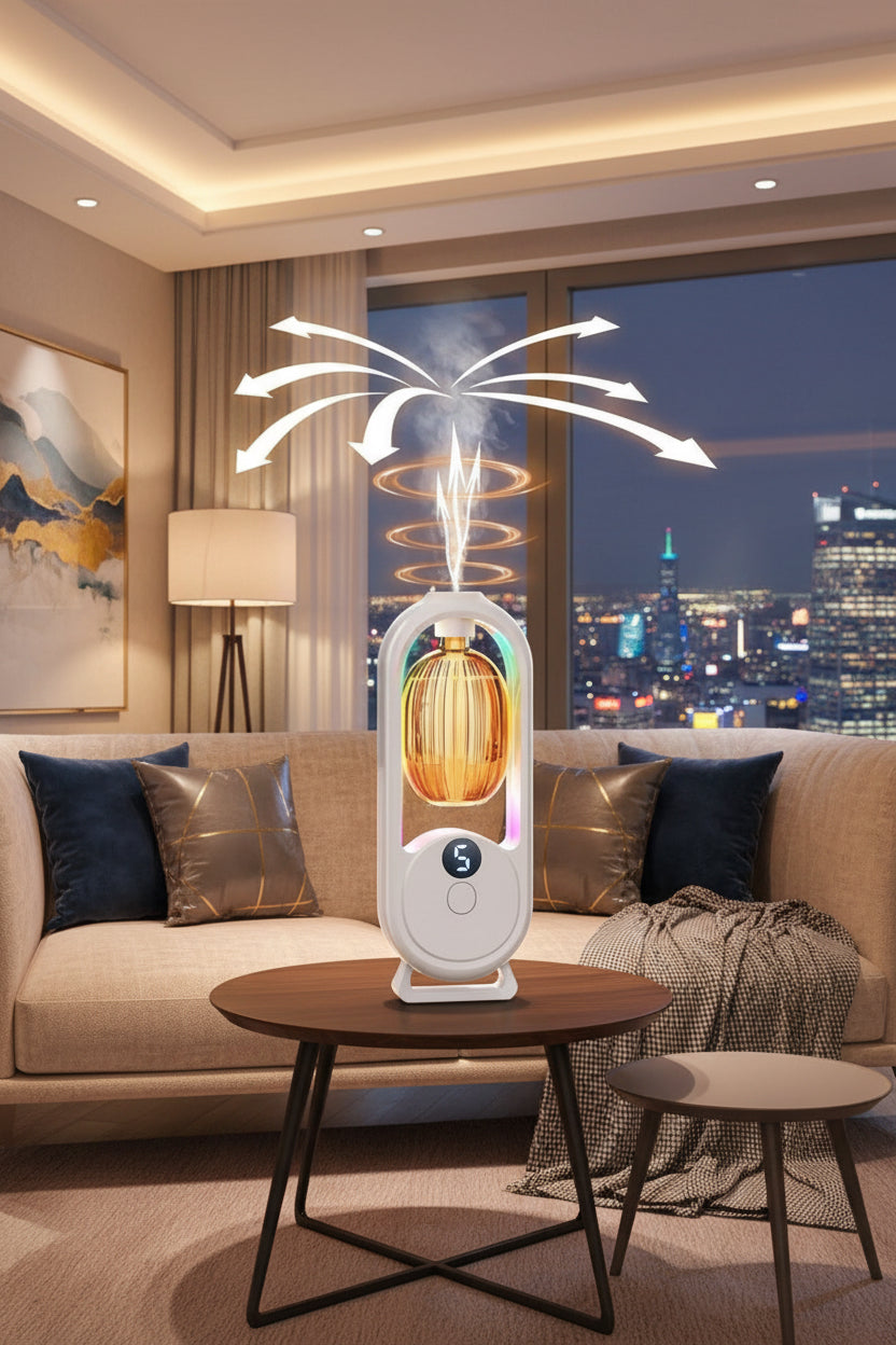 Diffuseur d'Aromathérapie Ultrasonique Intelligent – Fixation Murale & Sans Fil
