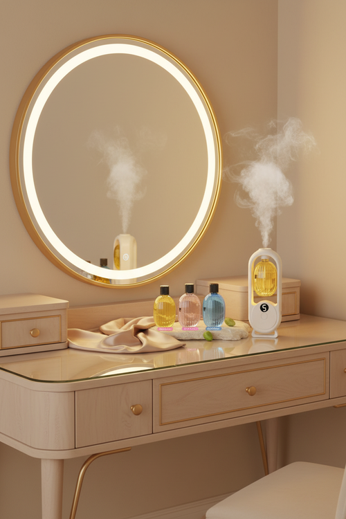 Diffuseur d'Aromathérapie Ultrasonique Intelligent – Fixation Murale & Sans Fil